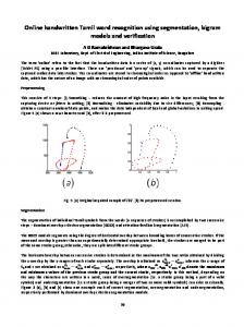 Online handwritten Tamil word recognition using segmentation