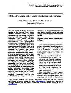 Online Pedagogy and Practice: Challenges and Strategies