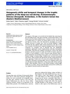 Ontogenetic shifts and temporal changes in the ... - Wiley Online Library