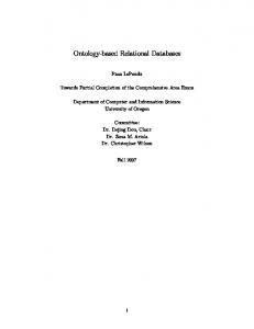 Ontology-based Relational Databases - Semantic Scholar