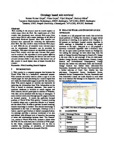 Ontology based web retrieval