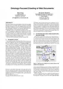 Ontology-Focused Crawling of Web Documents - Semantic Scholar