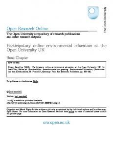 Open Research Online Participatory online