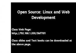 Open Source: Linux and Web Development