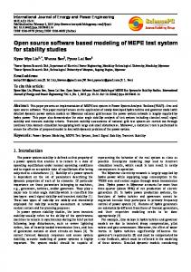 Open source software based modeling of MEPE test system for ...