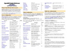 OpenSSH Quick Reference - Cheat Sheet