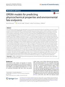 OPERA models for predicting physicochemical ... - Springer Link