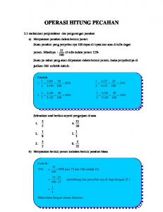 OPERASI HITUNG PECAHAN
