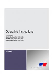 Operating Instructions Diesel engine