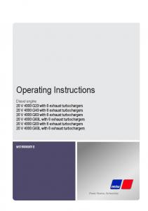 Operating Instructions Diesel engine