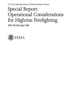 Operational Considerations for Highrise Firefighting - US Fire ...