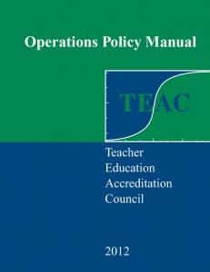 Operations Policy Manual - TEAC