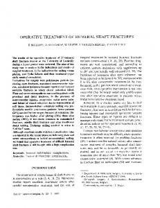 operative treatment of humeral shaft fractures - actaorthopaedica.be