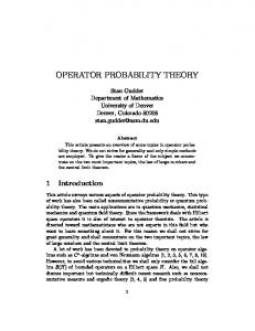 operator probability theory