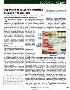 Opportunities to Learn in America's Elementary Classrooms - QualQuant