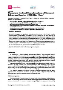 Optical and Electrical Characterizations of Uncooled ... - MDPI