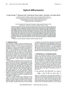 Optical diffractometry - OSA Publishing