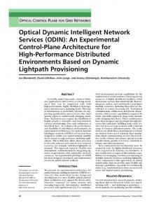 Optical Dynamic Intelligent Network Services - CiteSeerX