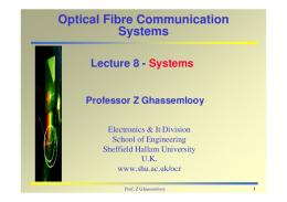 Optical Fibre Communication Systems