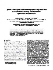 Optical heterodyne accelerometry: passively ... - OSA Publishing