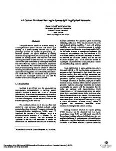 optical multicast routing in sparse-splitting optical networks - IEEE Xplore