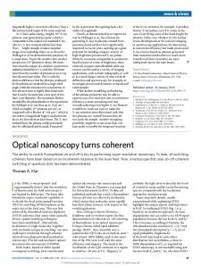 Optical nanoscopy turns coherent