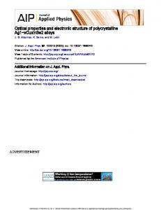 Optical properties and electronic structure of ... - CSIC Digital