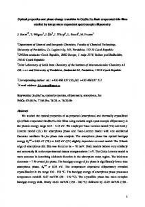 Optical Properties and Phase-change Transition ... - ON Semiconductor