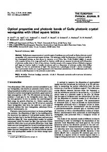 Optical properties and photonic bands of GaAs photonic crystal