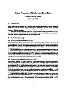 Optical Properties of Thin Semiconductor Films