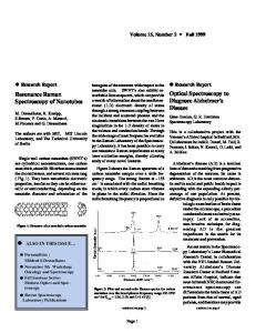 Optical Spectroscopy to Diagnose Alzheimer's