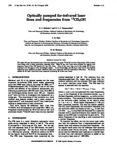 Optically pumped far-infrared laser lines and ... - OSA Publishing