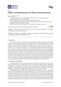 Optics and Spectroscopy for Fluid Characterization - MDPI