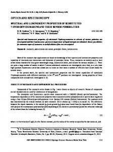 optics and spectroscopy - Springer Link