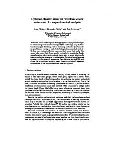 Optimal cluster sizes for wireless sensor networks: An ... - Idsia