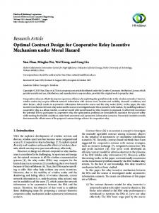 Optimal Contract Design for Cooperative Relay Incentive Mechanism ...