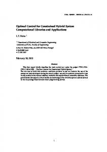 Optimal Control for Constrained Hybrid System Computational