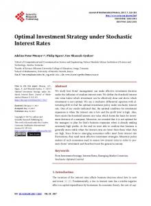 Optimal Investment Strategy under Stochastic Interest Rates