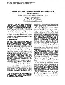 Optimal Multicast Communication in Wormhole-Routed ... - CiteSeerX