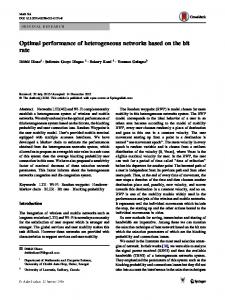 Optimal performance of heterogeneous networks based on the bit rate