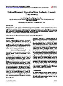 Optimal Reservoir Operation Using Stochastic Dynamic Programming