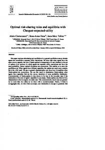 Optimal risk-sharing rules and equilibria with Choquet-expected-utility