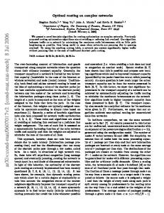 Optimal routing on complex networks