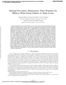 Optimal Scheduling of Preventive Maintenance for Offshore Wind Farms