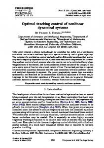 Optimal tracking control of nonlinear dynamical systems