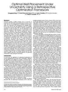 Optimal Well Placement Under Uncertainty Using a Retrospective ...