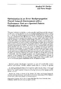 Optimization in an Error Backpropagation Neural Network