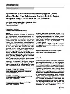 Optimization of Chronomodulated Delivery System Coated with a ...