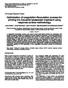 Optimization of coagulation-flocculation process ... - Academic Journals