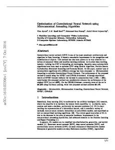 Optimization of Convolutional Neural Network using Microcanonical ...